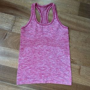Lululemon Swiftly Tech Racerback, Heathered Cranberry, size 6